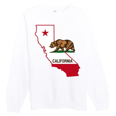 California State Bear Flag Premium Crewneck Sweatshirt