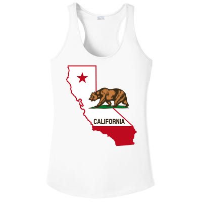 California State Bear Flag Ladies PosiCharge Competitor Racerback Tank