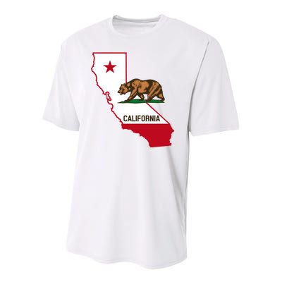 California State Bear Flag Youth Performance Sprint T-Shirt