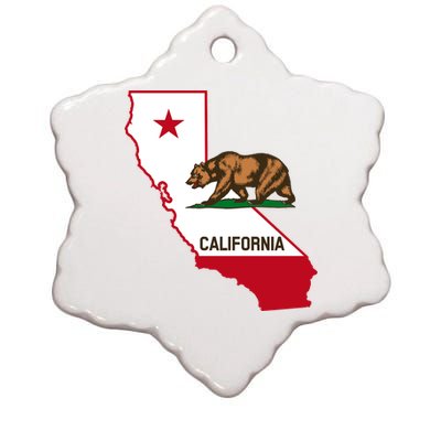 California State Bear Flag Ceramic Star Ornament