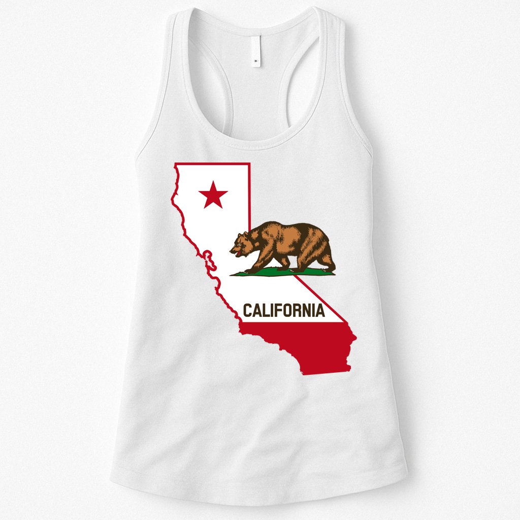 California State Bear Flag Womens Tank Top
