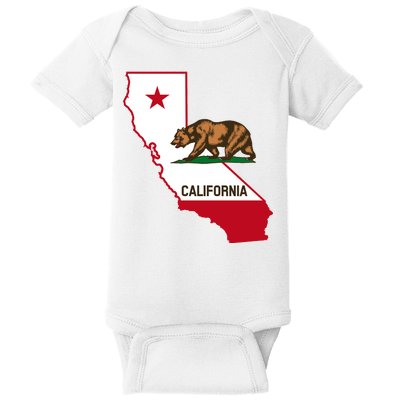 California State Bear Flag Baby Bodysuit