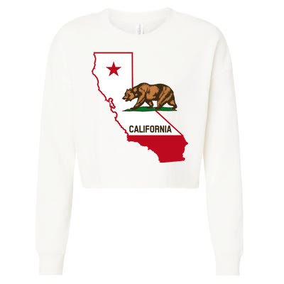 California State Bear Flag Cropped Pullover Crew