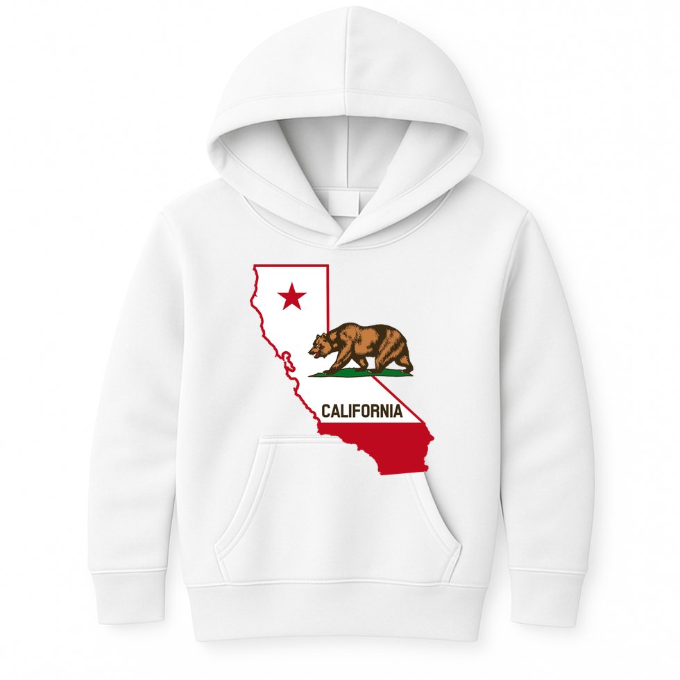 California State Bear Flag Kids Hoodie