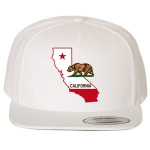 California State Bear Flag Wool Snapback Cap