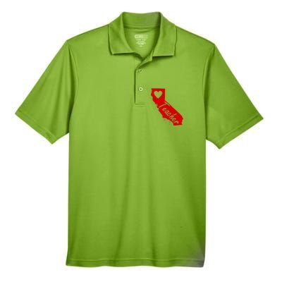 California State Teacher Red For Ed Men's Origin Performance Pique Polo