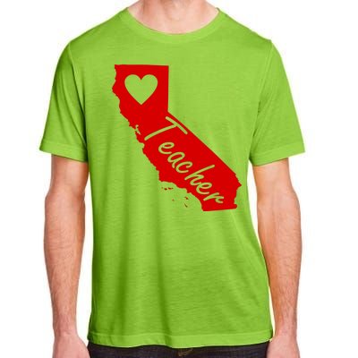 California State Teacher Red For Ed Adult ChromaSoft Performance T-Shirt