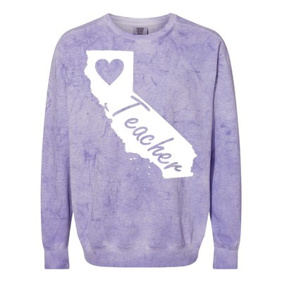 California State Teacher Red For Ed Colorblast Crewneck Sweatshirt