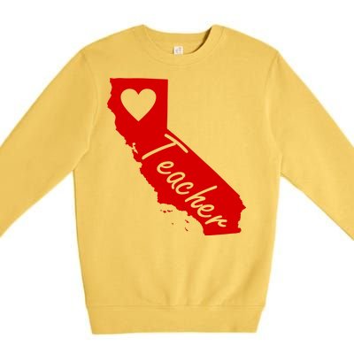 California State Teacher Red For Ed Premium Crewneck Sweatshirt