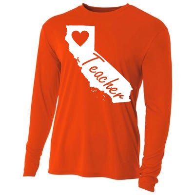 California State Teacher Red For Ed Cooling Performance Long Sleeve Crew