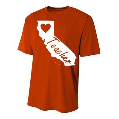 California State Teacher Red For Ed Performance Sprint T-Shirt