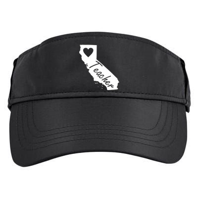 California State Teacher Red For Ed Adult Drive Performance Visor