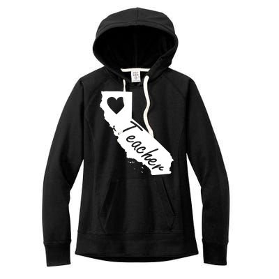 California State Teacher Red For Ed Women's Fleece Hoodie