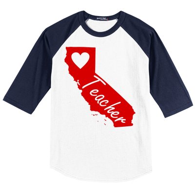 California State Teacher Red For Ed Baseball Sleeve Shirt