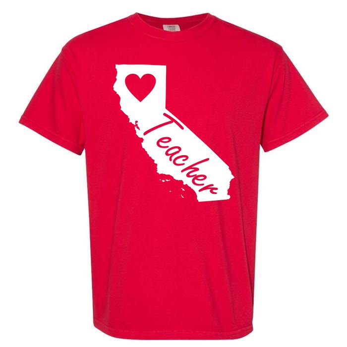 California State Teacher Red For Ed Garment-Dyed Heavyweight T-Shirt