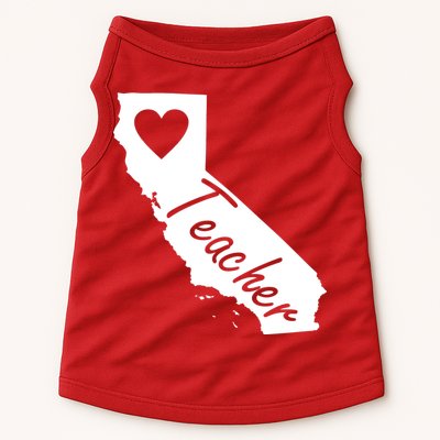 California State Teacher Red For Ed Doggie Tank