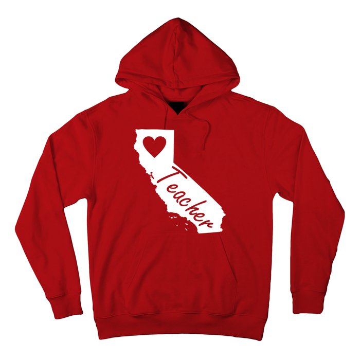 California State Teacher Red For Ed Hoodie