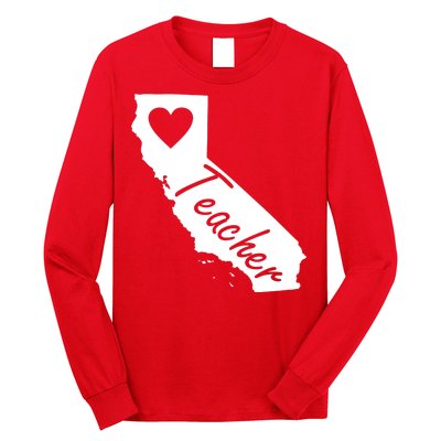 California State Teacher Red For Ed Long Sleeve Shirt