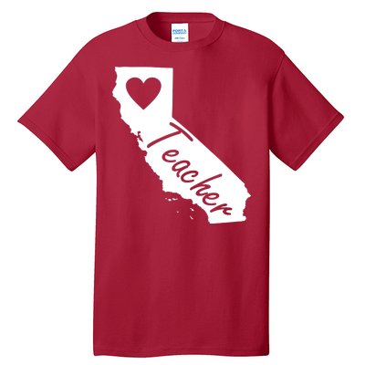 California State Teacher Red For Ed Tall T-Shirt