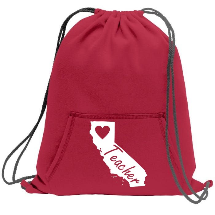 California State Teacher Red For Ed Sweatshirt Cinch Pack Bag