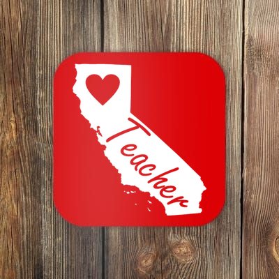 California State Teacher Red For Ed Coaster