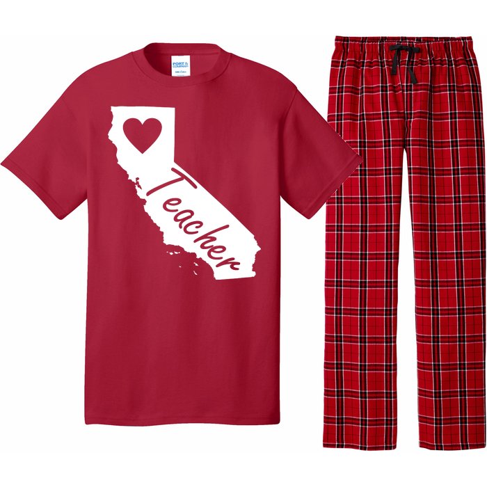 California State Teacher Red For Ed Pajama Set