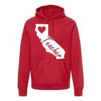 California State Teacher Red For Ed Premium Hoodie