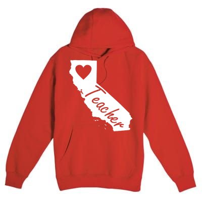 California State Teacher Red For Ed Premium Pullover Hoodie