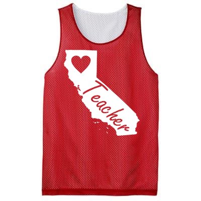 California State Teacher Red For Ed Mesh Reversible Basketball Jersey Tank