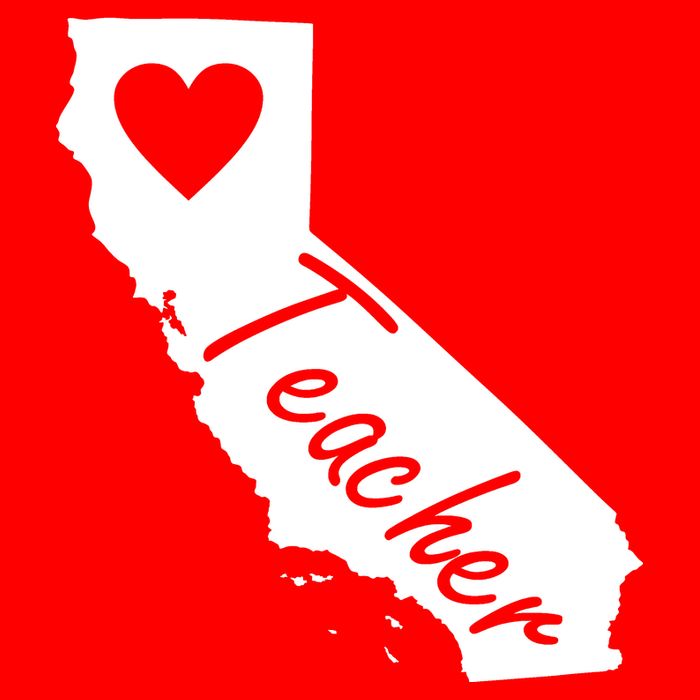 California State Teacher Red For Ed Poster