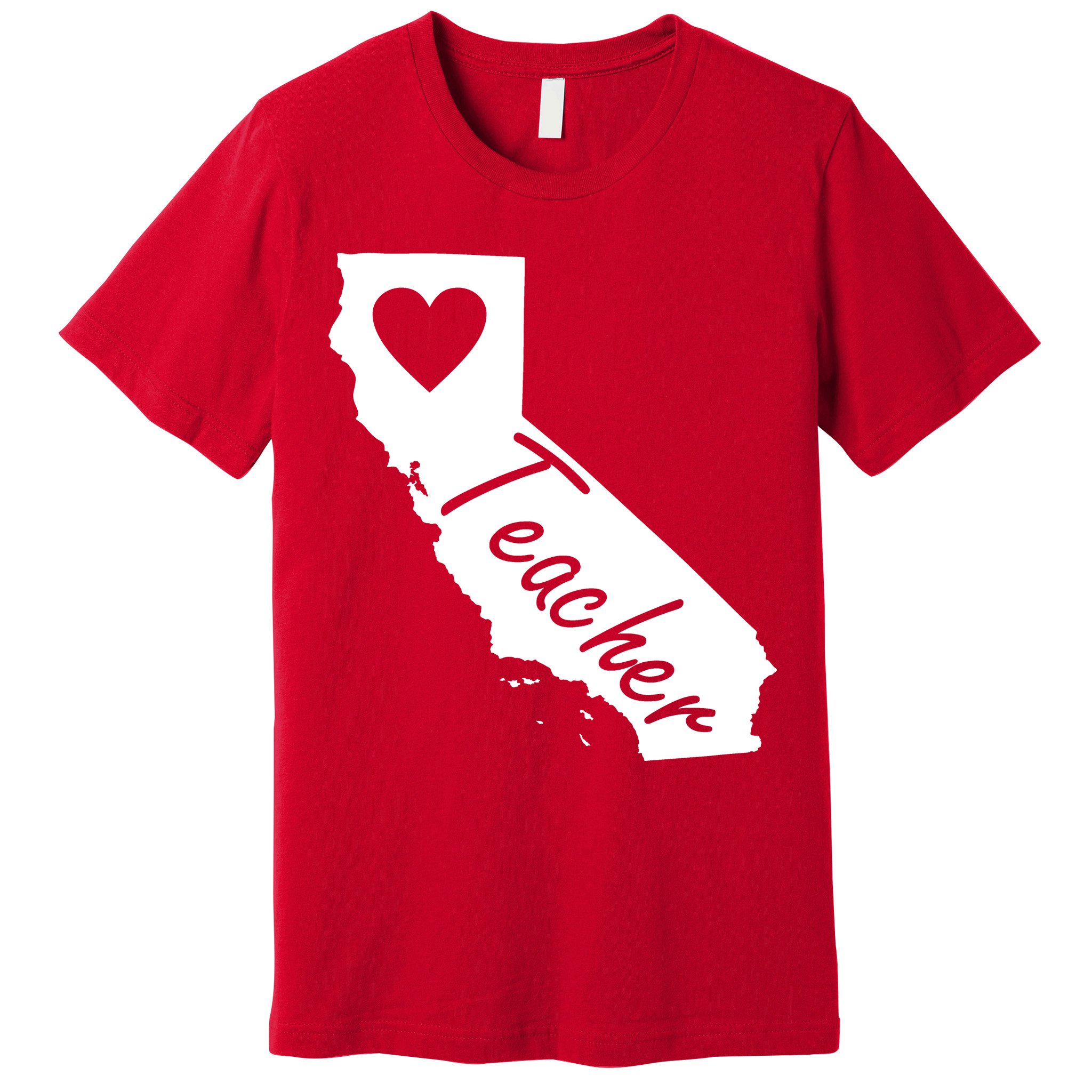 California State Teacher Red For Ed Premium T-Shirt