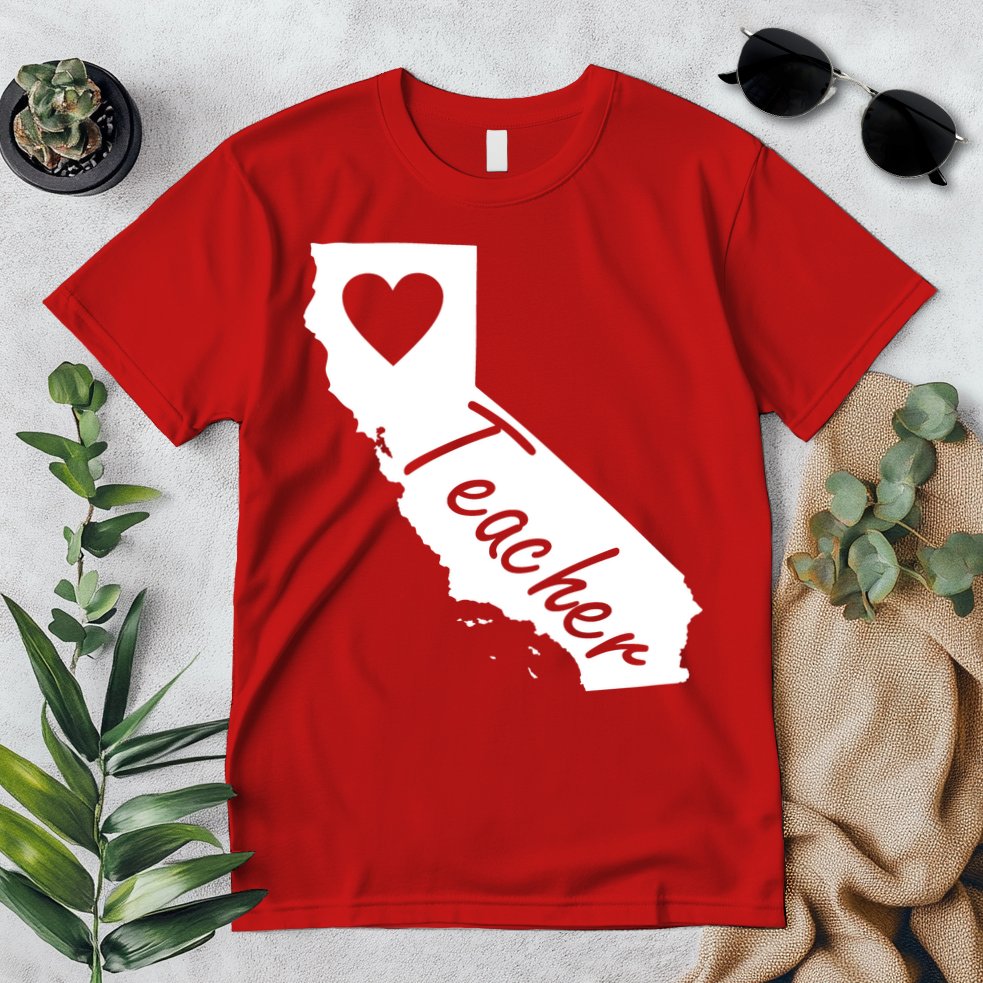 California State Teacher Red For Ed Premium T-Shirt
