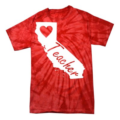 California State Teacher Red For Ed Tie-Dye T-Shirt