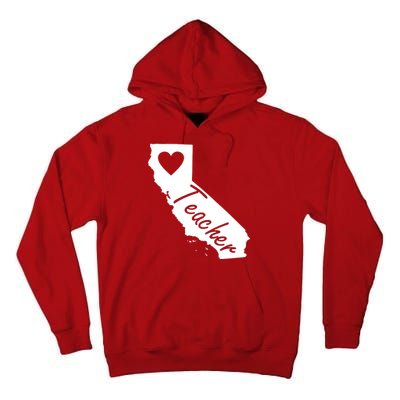 California State Teacher Red For Ed Tall Hoodie