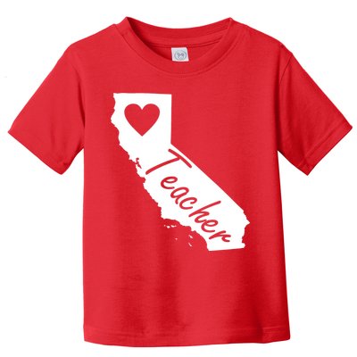 California State Teacher Red For Ed Toddler T-Shirt