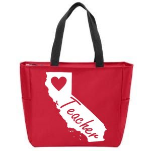 California State Teacher Red For Ed Zip Tote Bag