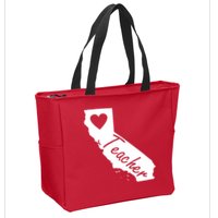 California State Teacher Red For Ed Zip Tote Bag