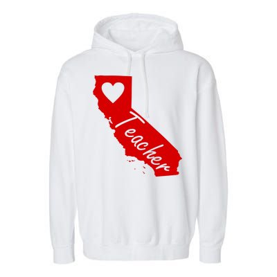 California State Teacher Red For Ed Garment-Dyed Fleece Hoodie