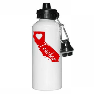 California State Teacher Red For Ed Aluminum Water Bottle