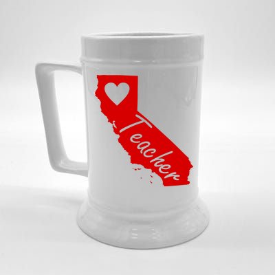 California State Teacher Red For Ed Beer Stein