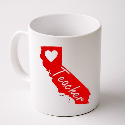 California State Teacher Red For Ed Coffee Mug