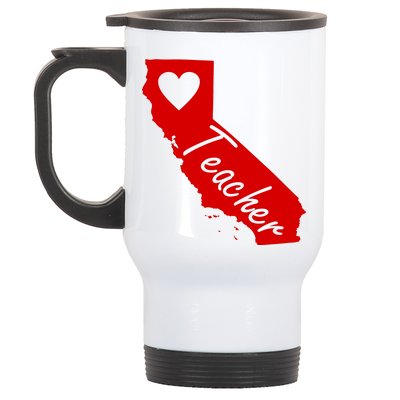 California State Teacher Red For Ed Stainless Steel Travel Mug