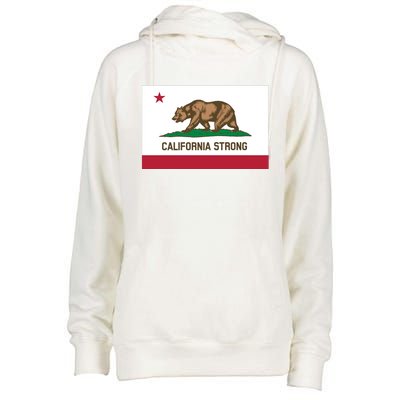 California Strong Flag Womens Funnel Neck Pullover Hood