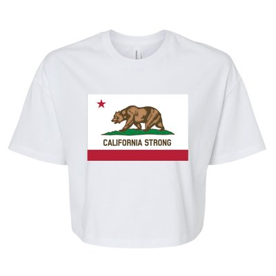 California Strong Flag Bella+Canvas Jersey Crop Tee