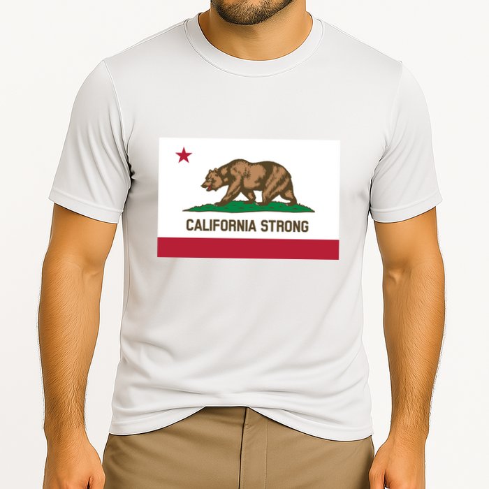 California Strong Flag Cooling Performance Crew T-Shirt