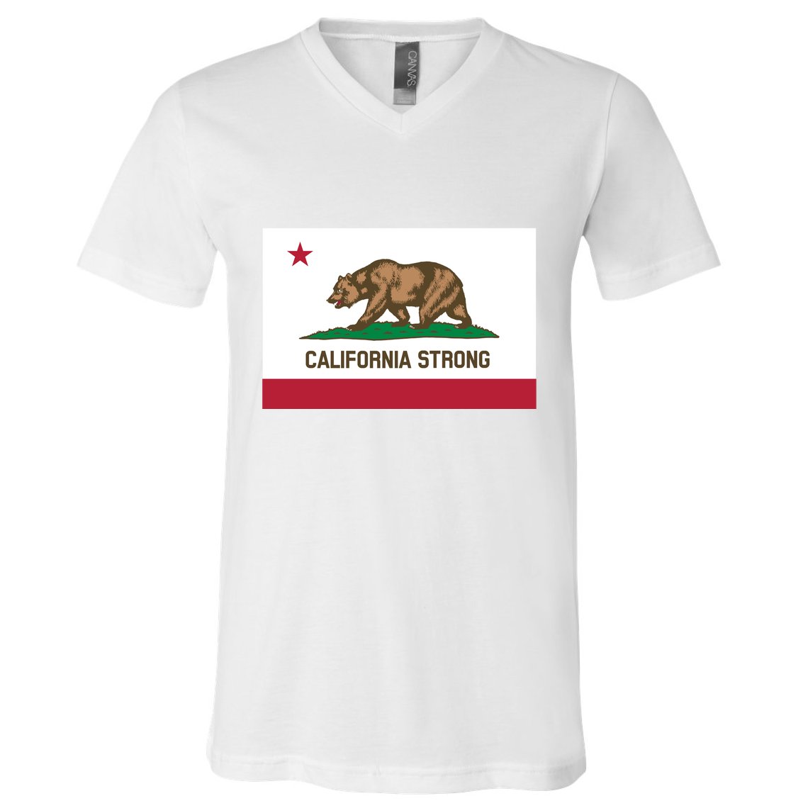 California Strong Flag V-Neck T-Shirt