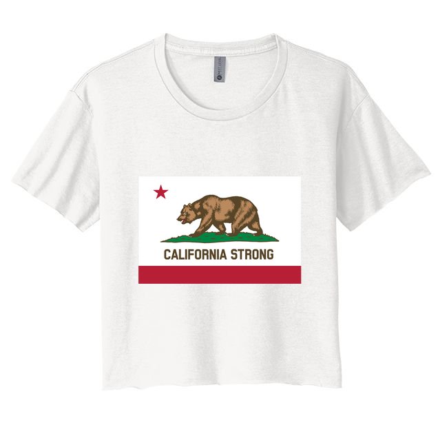 California Strong Flag Crop Top