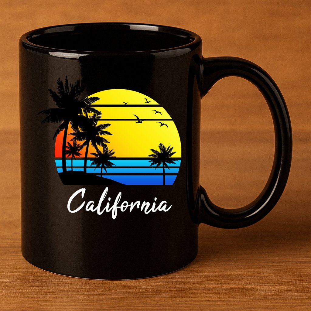 California Sunset 11oz C Handle Ceramic Mug