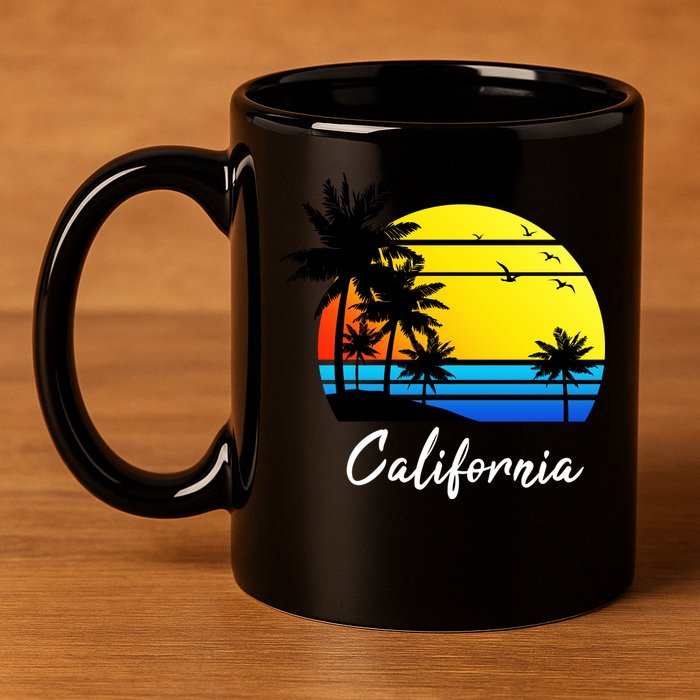 California Sunset 11oz C Handle Ceramic Mug