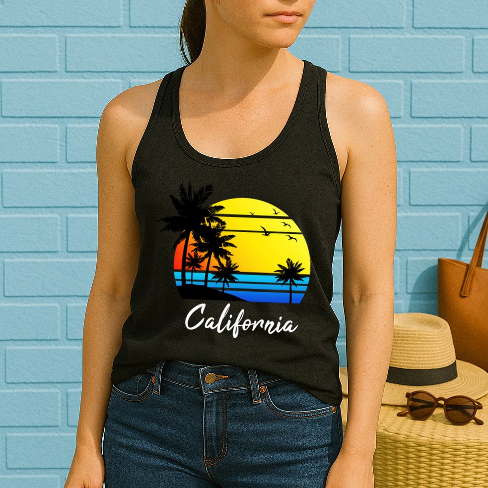 California Sunset Womens Tank Top